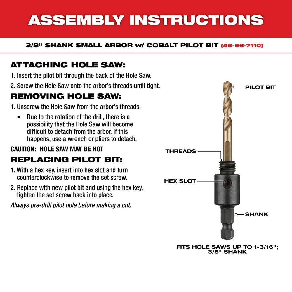 Milwaukee 49-22-4006 - HOLE DOZER™ General-Purpose Hole Saw Kit - 9PC