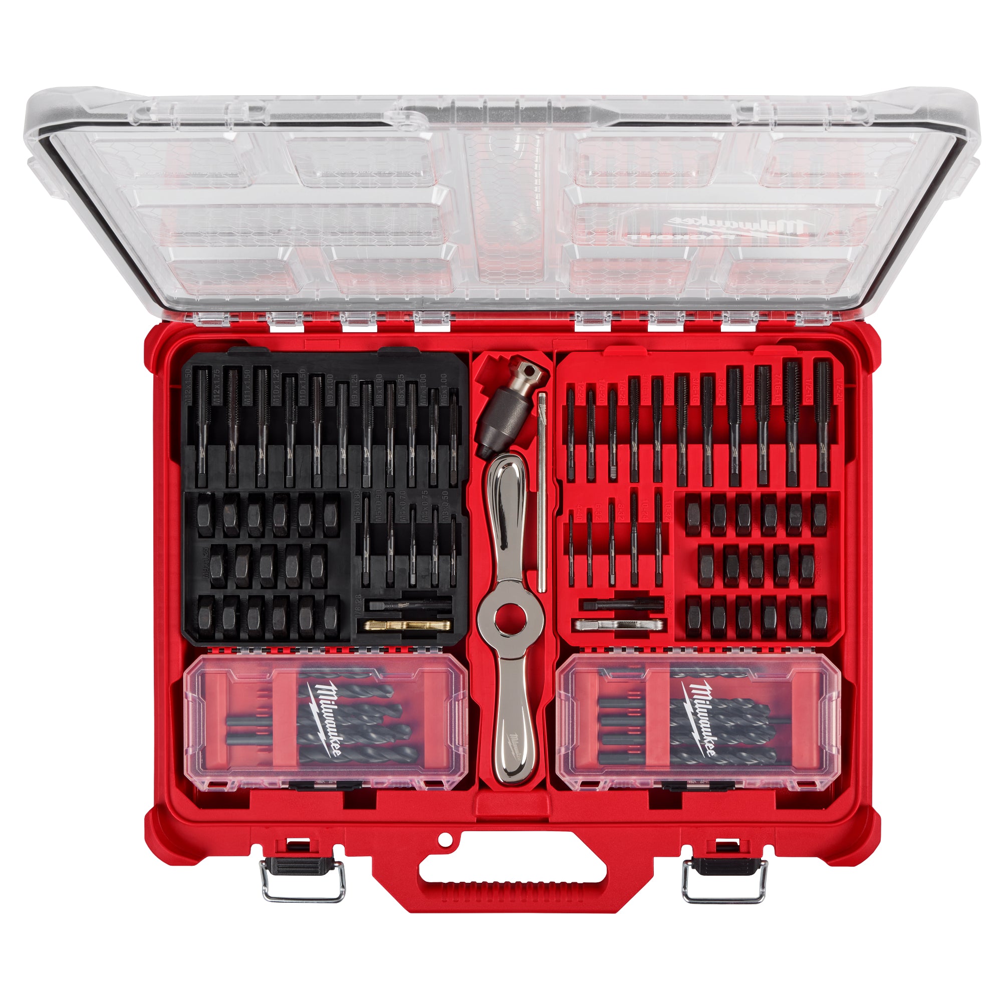 107PC SAE & Metric Tap & Die PACKOUT™ Set w/ HEX-LOK™ 2-in-1 Handle