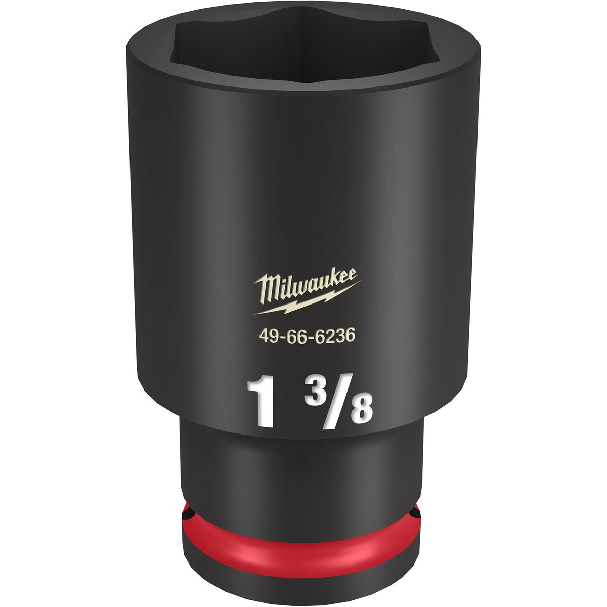 Milwaukee 49-66-6236 - Milwaukee 49-66-6236 Shockwave Impact Duty 1/2" Drive 1-3/8" Deep 6 Point Socket (View 1)