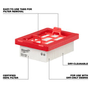 Milwaukee 49-90-1948 HEPA Filter - Main View