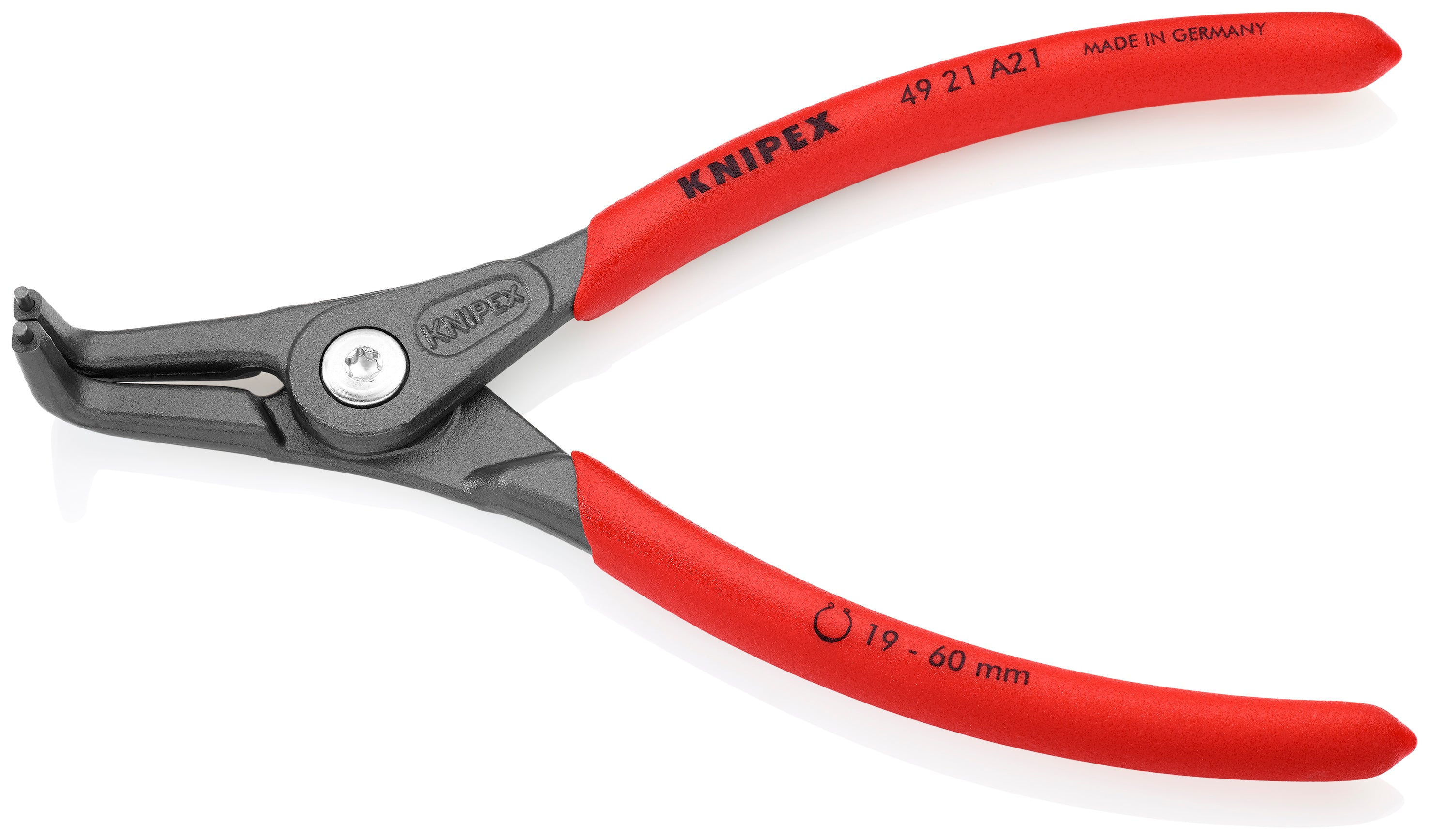 Knipex 4921A21 - 6 1/2" Außen 90° abgewinkelte Präzisions-Sicherungsringzange