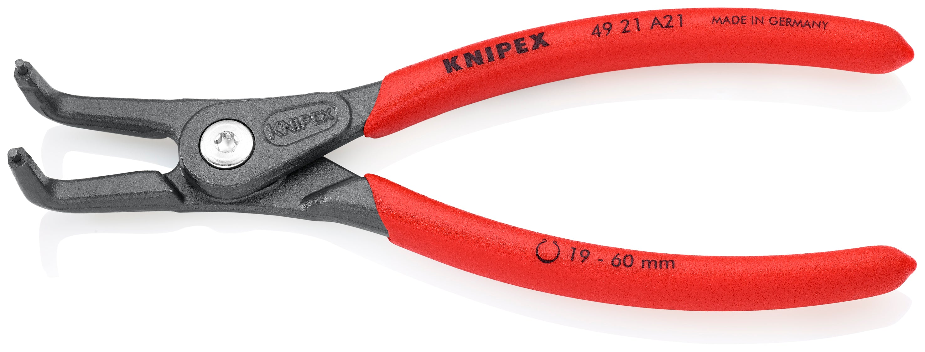 Knipex 4921A21 - 6 1/2" Außen 90° abgewinkelte Präzisions-Sicherungsringzange