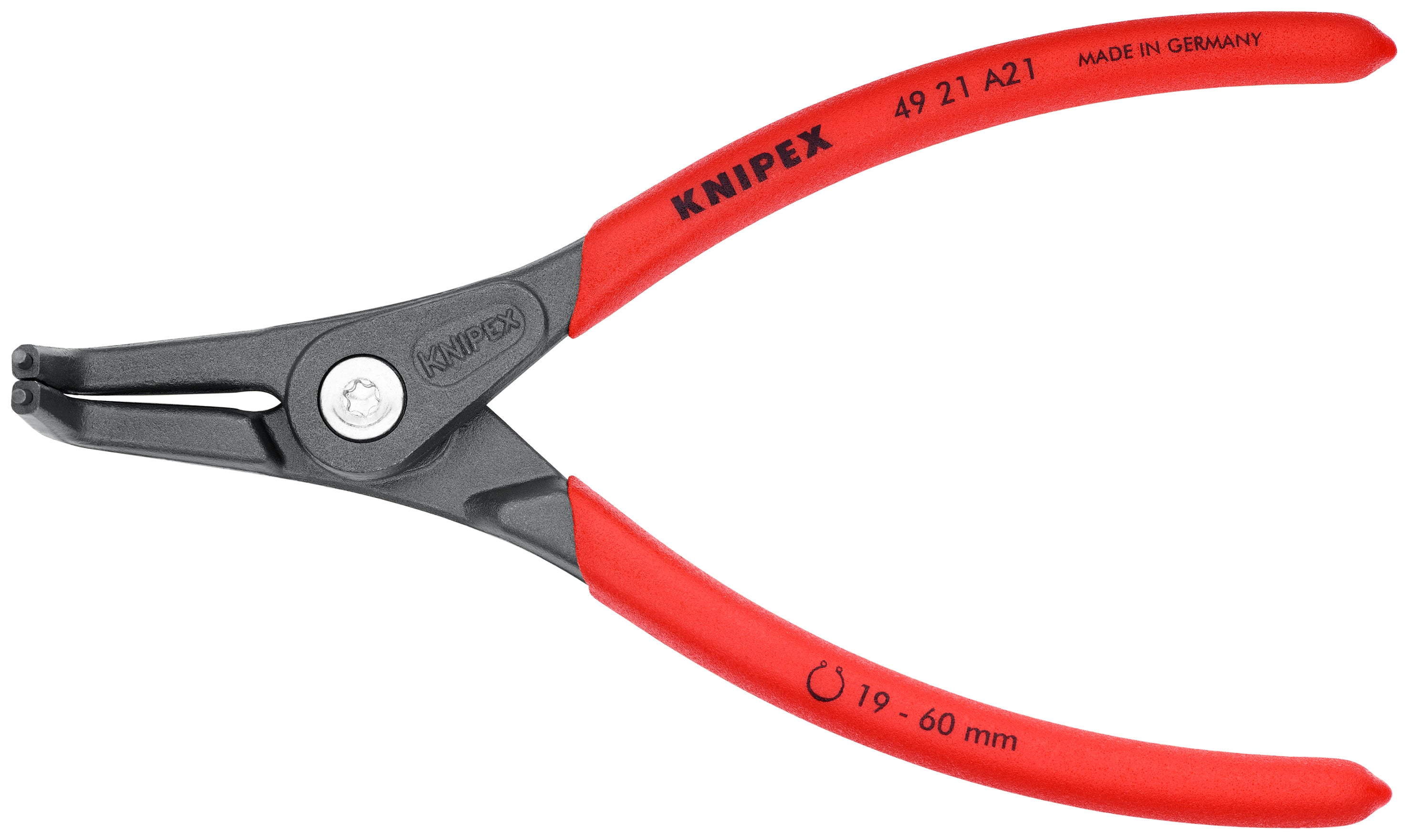 Knipex 4921A21 - Pince de précision coudée à 90° pour anneaux élastiques externes de 6 1/2"