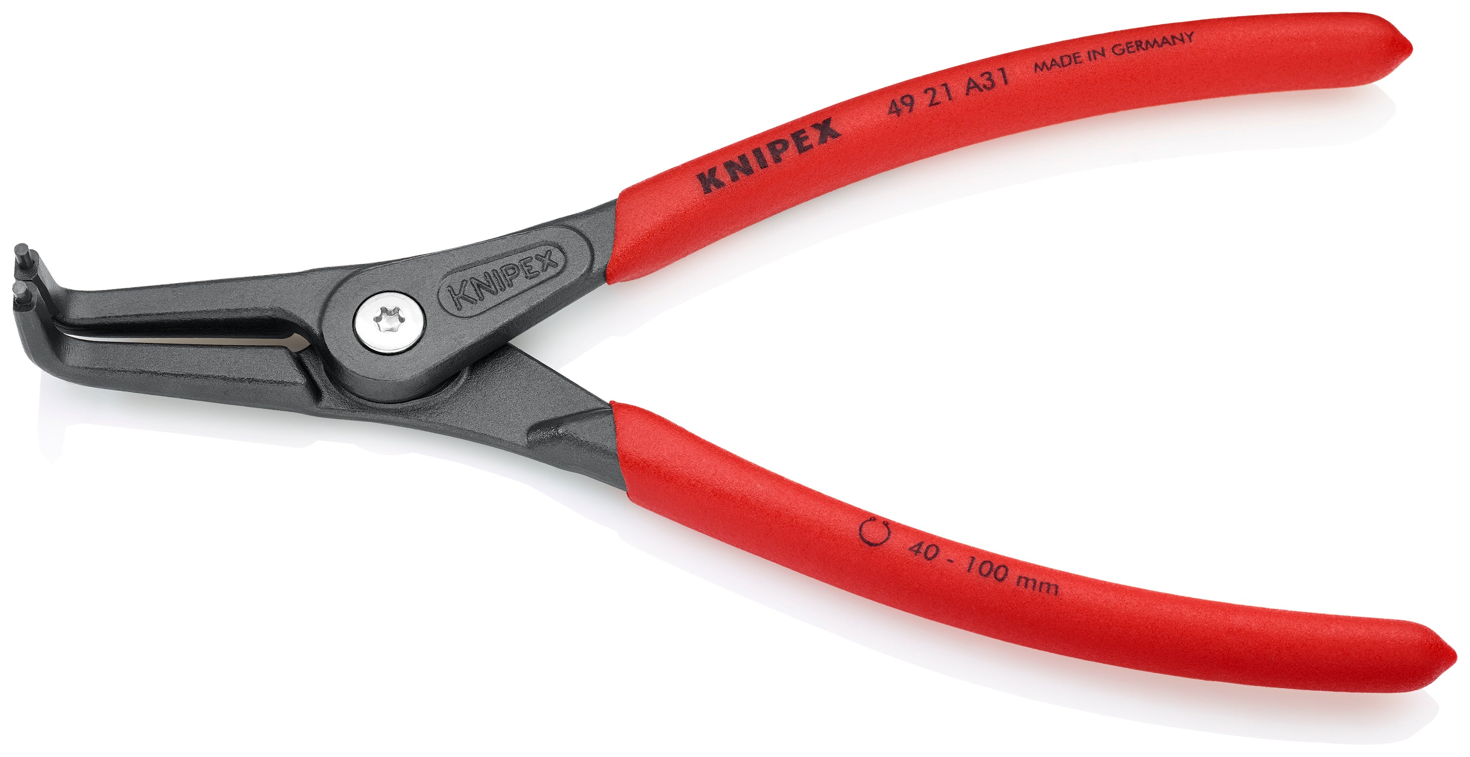 Knipex 4921A31 - 8 1/4" Außen 90° abgewinkelte Präzisions-Sicherungsringzange