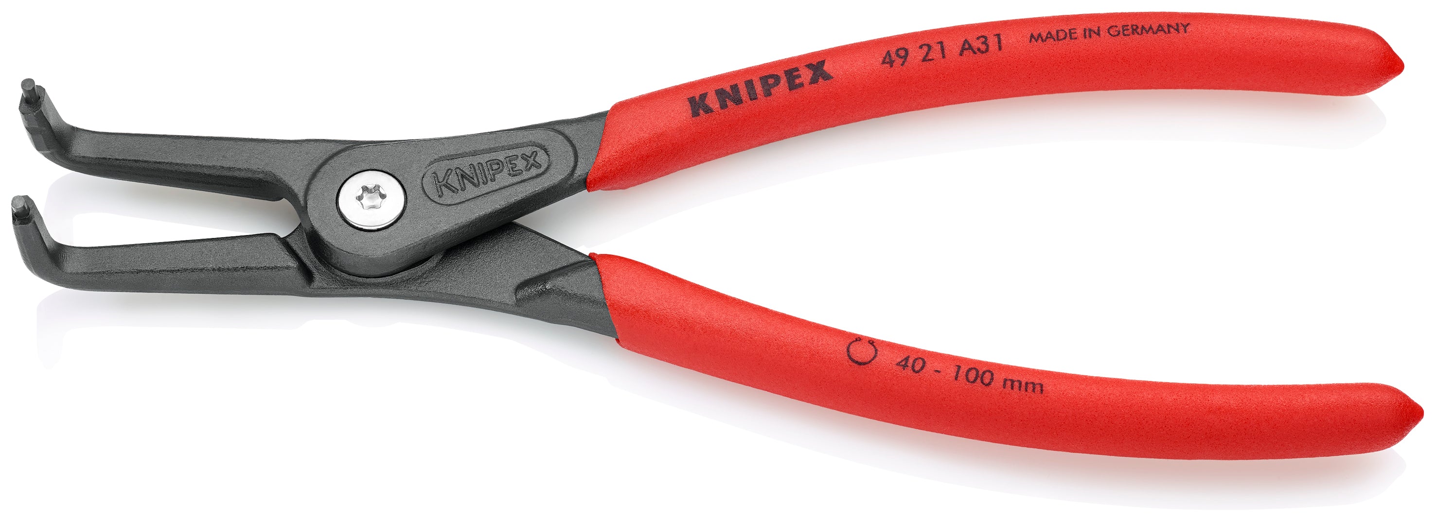 Knipex 4921A31 - Pince coudée de précision pour anneaux élastiques externes de 8 1/4"