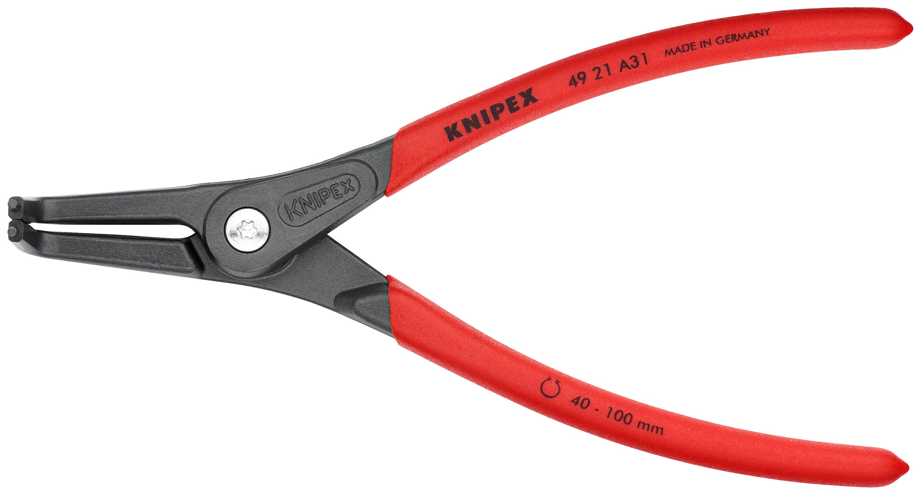 Knipex 4921A31 - Pince coudée de précision pour anneaux élastiques externes de 8 1/4"