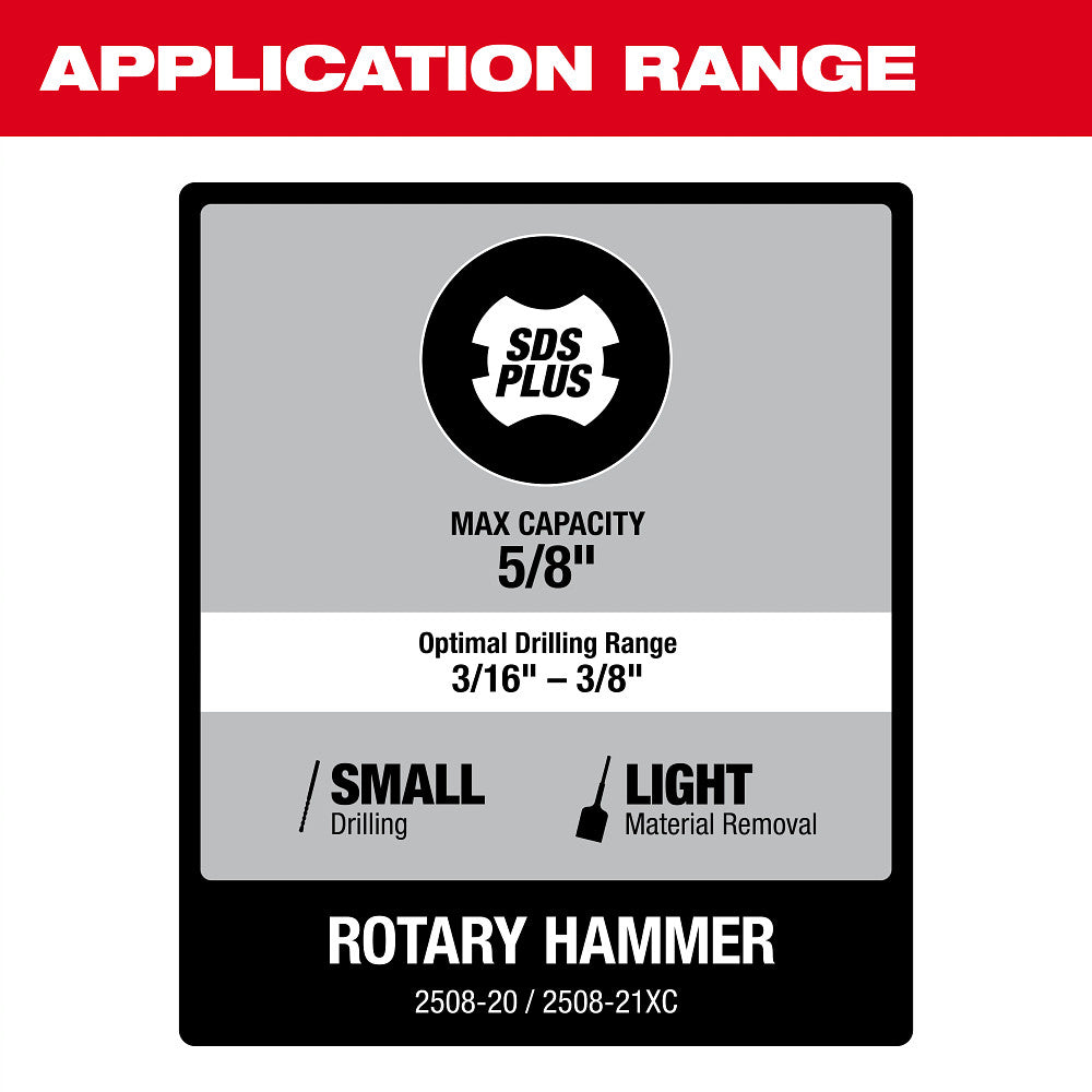 Milwaukee 2508-20 - M12 FUEL™ 5/8" SDS Plus Bohrhammer