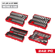 MILWAUKEE 48-22-9490 242pc MM SAE Socket Set w/Foam