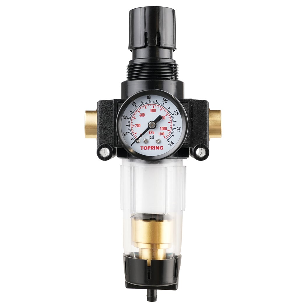 TOPRING 50.221A - 5 Micron Filter Regulator 15 to 125 PSI 1/4 (F) NPT S50 MODULAIR 200