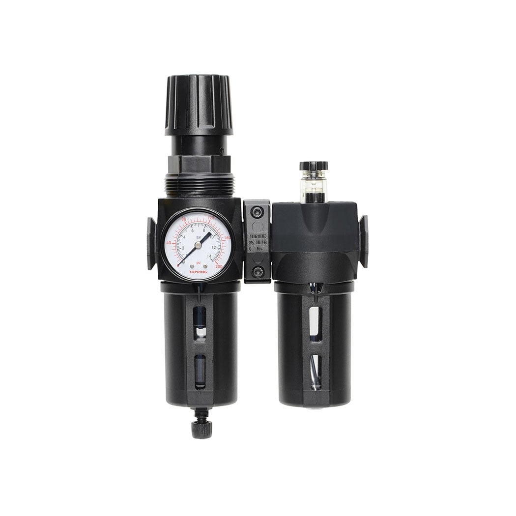 TOPRING 50.636A - 5 Micron Filter Regulator 30 to 125 PSI and Lubricator 1/2 (F) NPT S50 MODULAIR 300