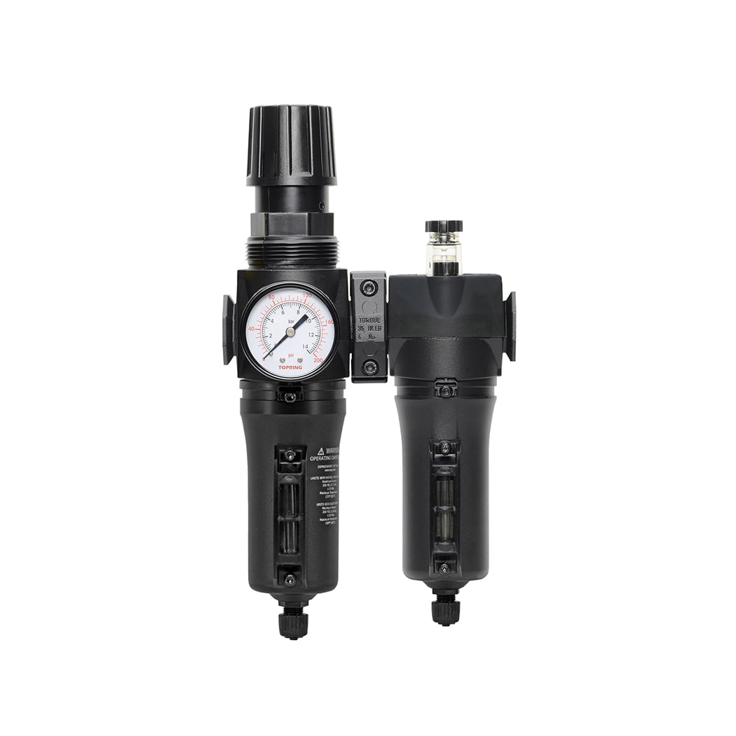 TOPRING 50.637A - 5 Micron Filter Regulator 0 to 125 PSI and Lubricator 1/2 (F) NPT S50 MODULAIR 300