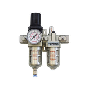 TOPRING 51.220 - 5 Micron Filter Regulator 5 to 125 PSI and Lubricator 1/4 (F) NPT S51 AIRFLO 200