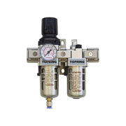 TOPRING 51.320 - 5 Micron Filter Regulator 5 to 125 PSI and Lubricator 1/4 (F) NPT S51 AIRFLO 300