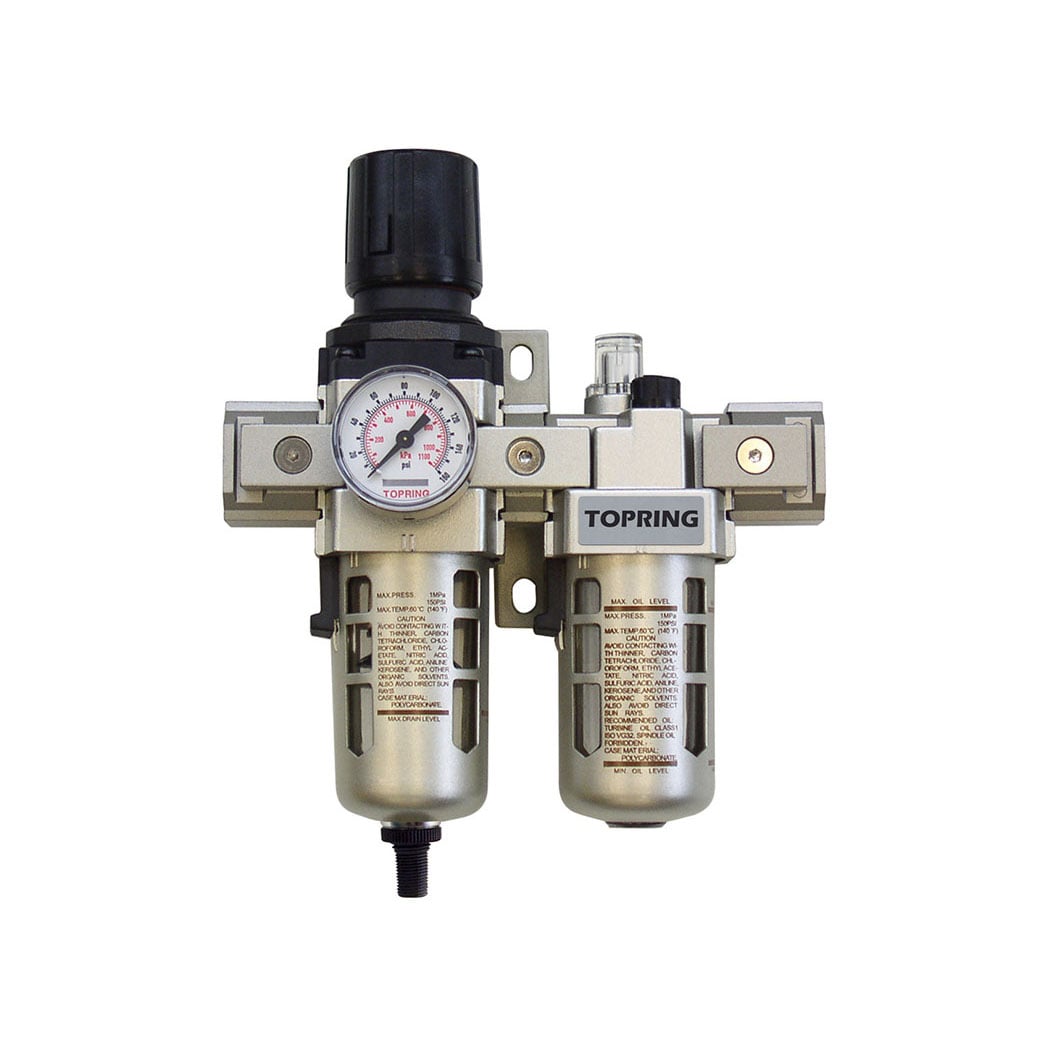 TOPRING 51.326 - 5 Micron Filter Regulator 5 to 125 PSI and Lubricator 3/8 (F) NPT S51 AIRFLO 300