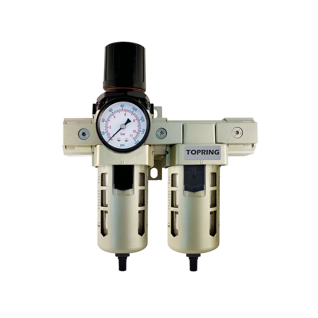 TOPRING 51.406 - 5 Micron Filter Regulator 5 to 125 PSI and 0.3 Micron Coalescing Filter 1/2 (F) NPT S51 AIRFLO 400