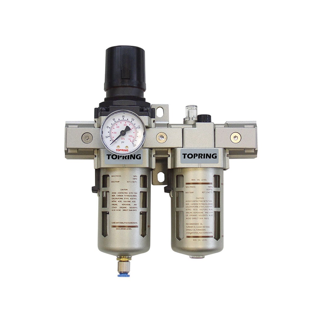 TOPRING 51.425 - 5 Micron Filter Regulator 5 to 125 PSI and Lubricator 1/2 (F) NPT S51 AIRFLO 400