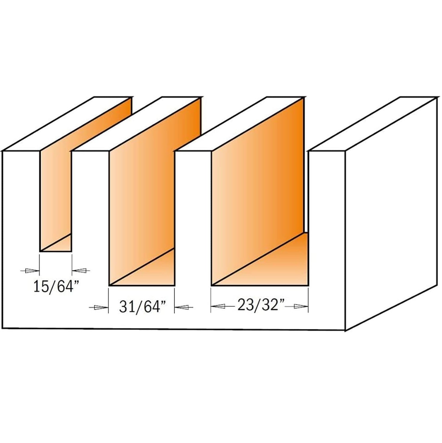 CMT-811.501.11 - 3-PCS PLYWOOD GROOVE SET