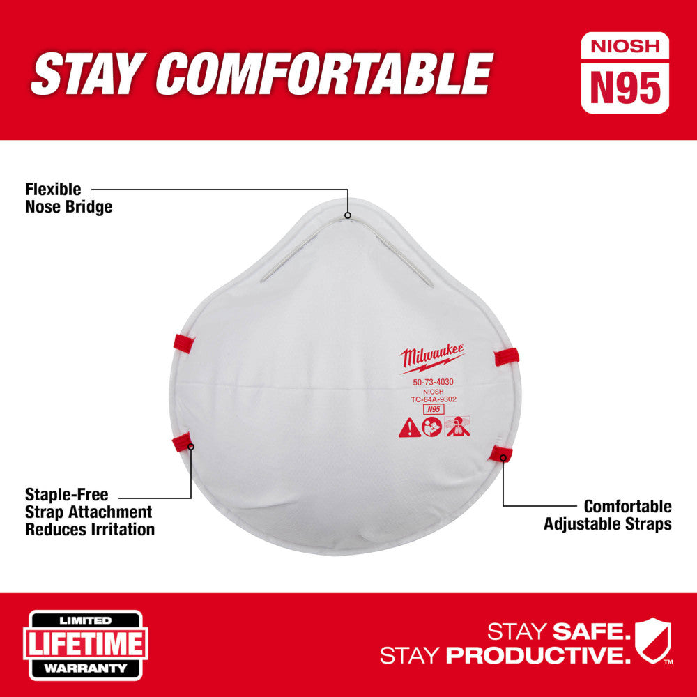 Milwaukee 48-73-4031 - 1PK N95 Respirator