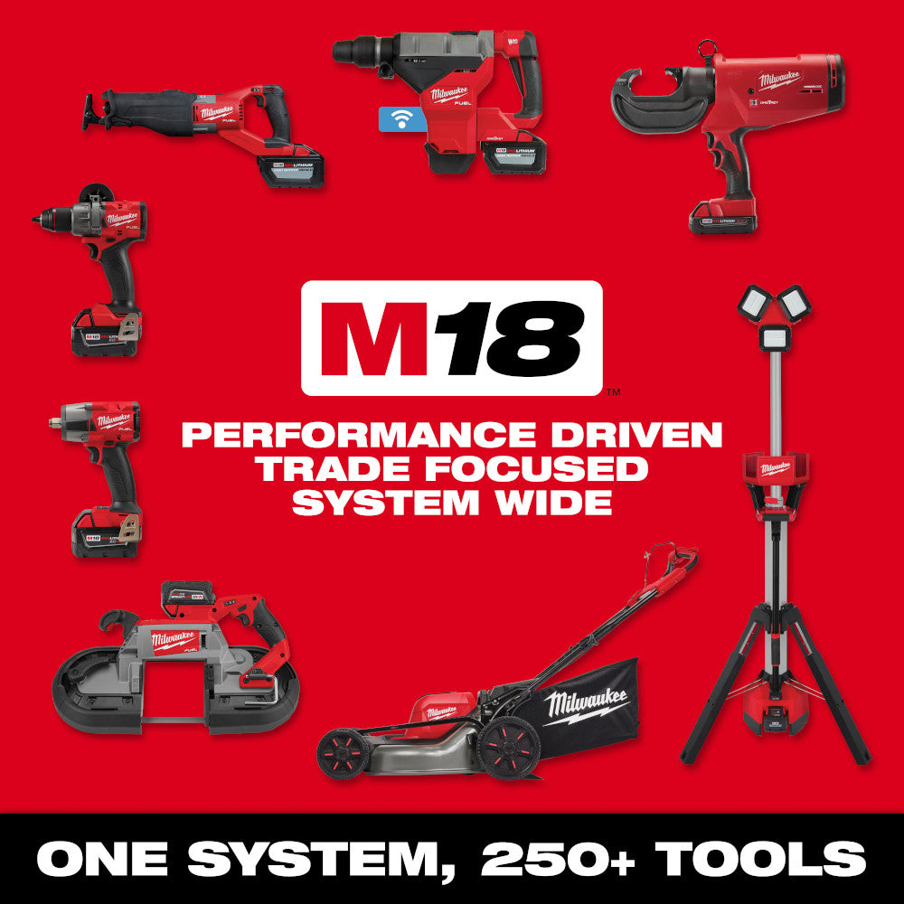 Milwaukee 3704-21 - M18™ Red Exterior Dual Slope Rotary Laser Level Kit w/ Receiver & Remote