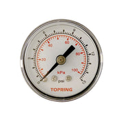TOPRING 55.095 - 1-1/2 In. Steel Dry Gauge 0 to 15 PSI