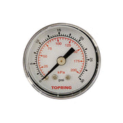 TOPRING 55.400 - 2 In. Steel Dry Gauge 0 to 30 PSI