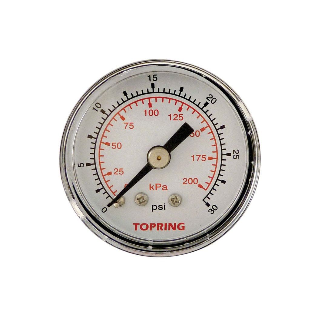 TOPRING 55.400 - 2 In. Steel Dry Gauge 0 to 30 PSI