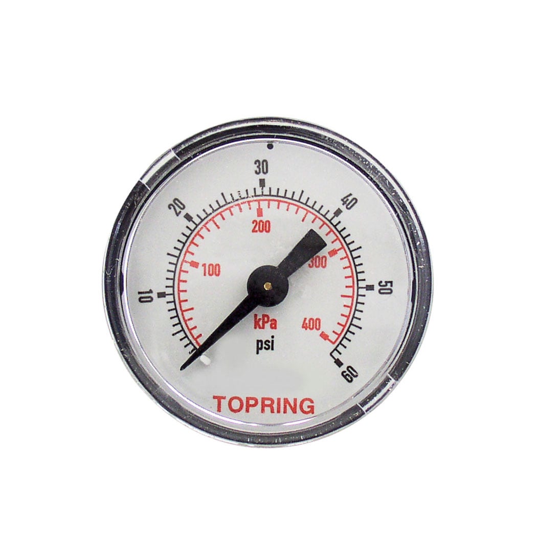 TOPRING 55.105 - 1-1/2 In. Steel Dry Gauge 0 to 60 PSI