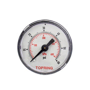 TOPRING 55.105 - 1-1/2 In. Steel Dry Gauge 0 to 60 PSI