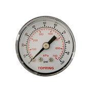 TOPRING 55.110 - 1 1/2 In. Steel Dry Gauge 0 to 100 PSI