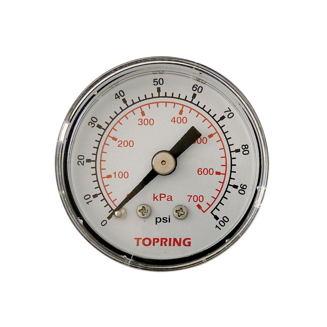 TOPRING 55.360 - 2 In. Steel Dry Gauge 0 to 100 PSI