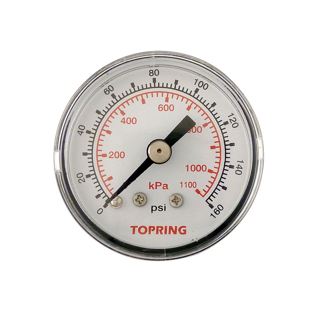 TOPRING 55.365 - 2 In. Steel Dry Gauge 0 to 160 PSI