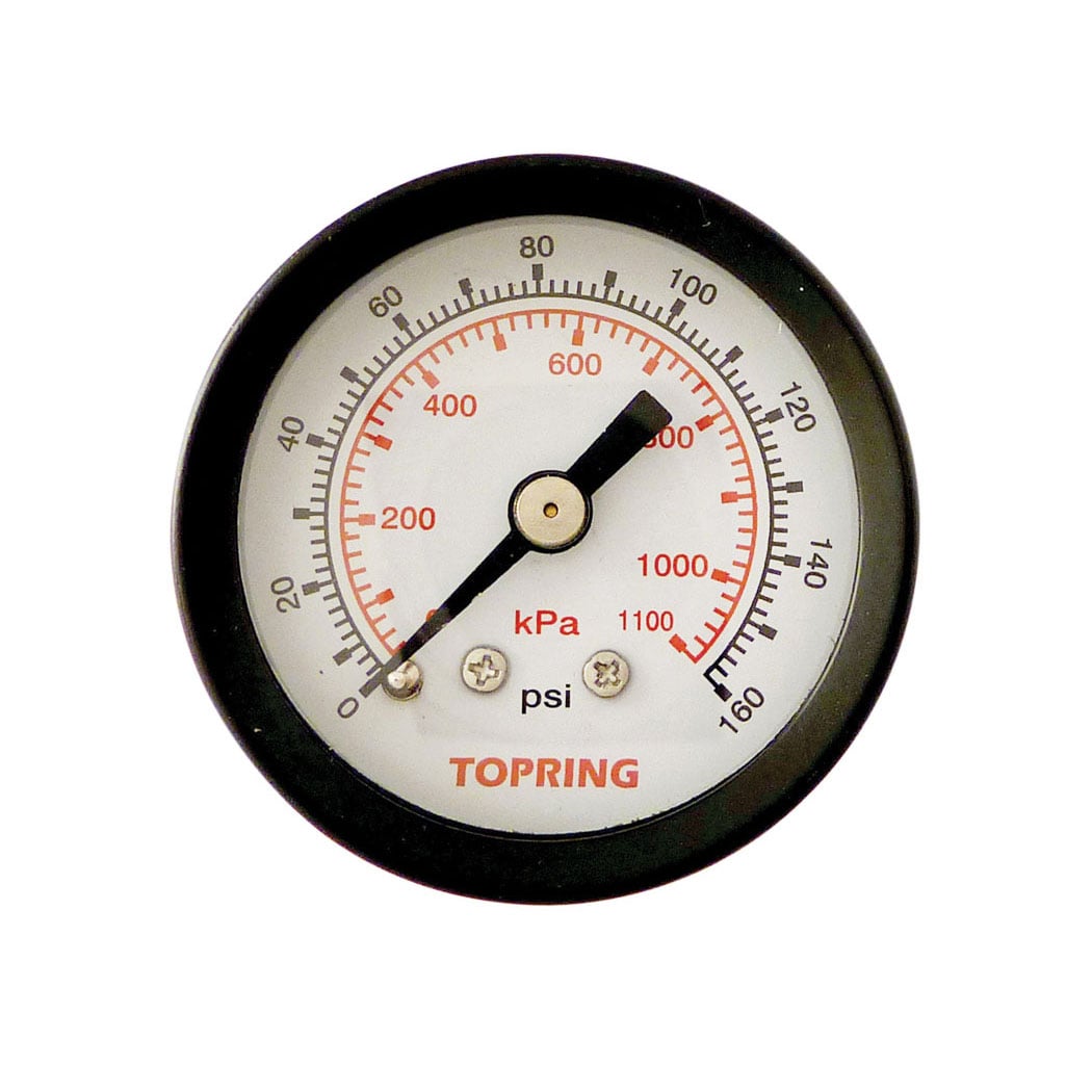 TOPRING 55.121 - 1-1/2 In. Steel Dry Gauge 0 to 160 PSI