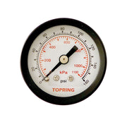 TOPRING 55.121 - 1-1/2 In. Steel Dry Gauge 0 to 160 PSI