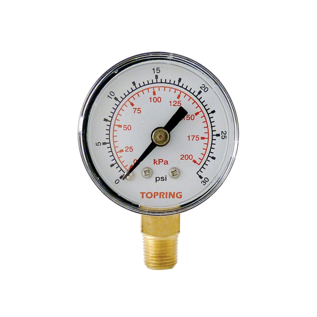TOPRING 55.134 - 1-1/2 In. Steel Dry Gauge 0 to 30 PSI