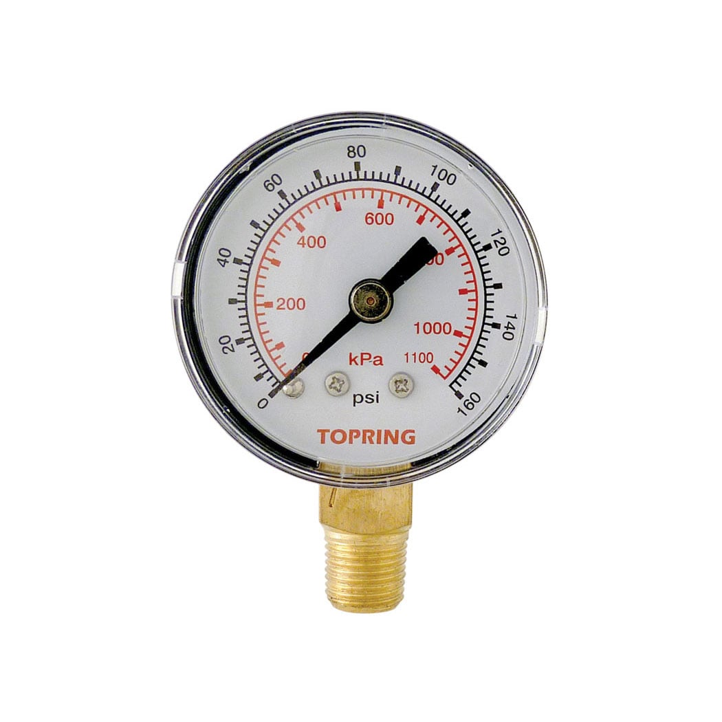 TOPRING 55.145 - 1-1/2 In. Steel Dry Gauge 0 to 160 PSI