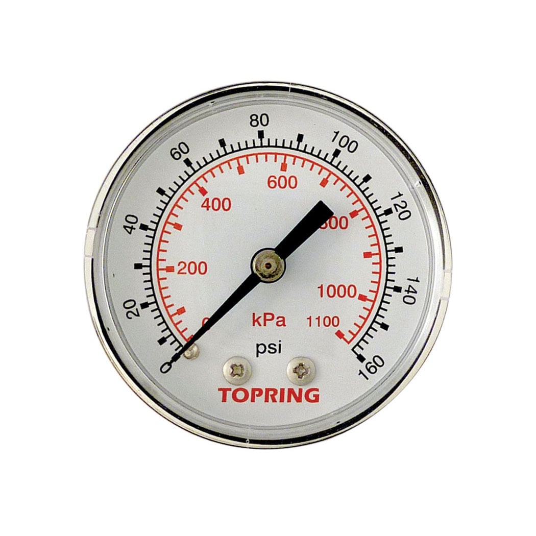 TOPRING 55.415 - 2 In. Steel Dry Gauge 0 to 160 PSI