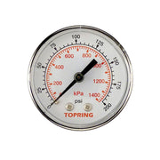 TOPRING 55.420 - 2 In. Steel Dry Gauge 0 to 200 PSI