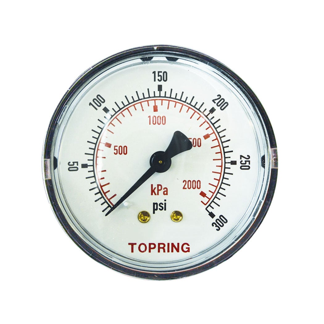 TOPRING 55.455 - 2-1/2 In. Steel Dry Gauge 0 to 300 PSI
