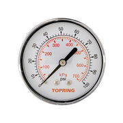 TOPRING 55.440 - 2-1/2 In. Steel Dry Gauge 0 to 100 PSI