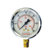 TOPRING 55.638 - 2-1/2 In. Stainless Steel Liquid Filled Pressure Gauge With Glycerin 0 to 300 PSI