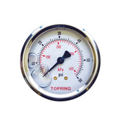 TOPRING 55.718 - 2-1/2 In. Stainless Steel Liquid Filled Pressure Gauge With Glycerin 0 to 60 PSI