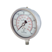 TOPRING 55.925 - 4 In. Stainless Steel Liquid Filled Pressure Gauge With Glycerin 0 to 160 PSI