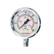TOPRING 55.935 - 4 In. Stainless Steel Liquid Filled Pressure Gauge With Glycerin 0 to 300 PSI