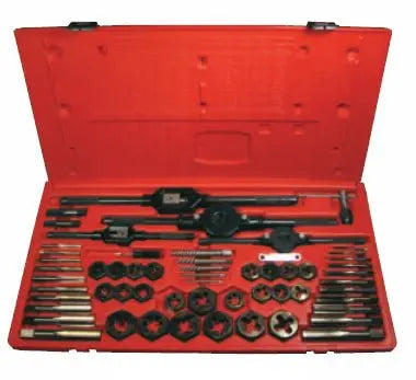 58 Piece Magnum Super Premium Set Straight Flute Plug Taps & Hex Dies (1 Set), Norseman Drill #61680 NORSEMAN
