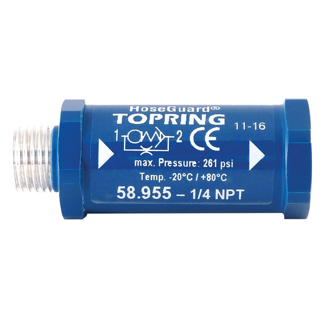 TOPRING 58.955 - Aluminum Air Fuse 32 SCFM 1/4 (M) to 1/4 (F) NPT HOSEGUARD
