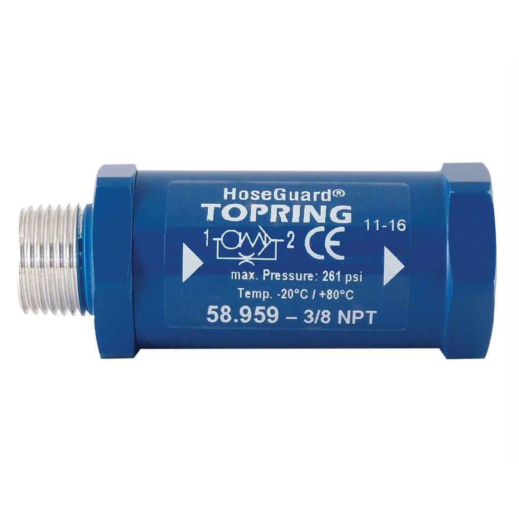 TOPRING 58.959 - Aluminum Air Fuse 46 SCFM 3/8 (M) to 3/8 (F) NPT HOSEGUARD