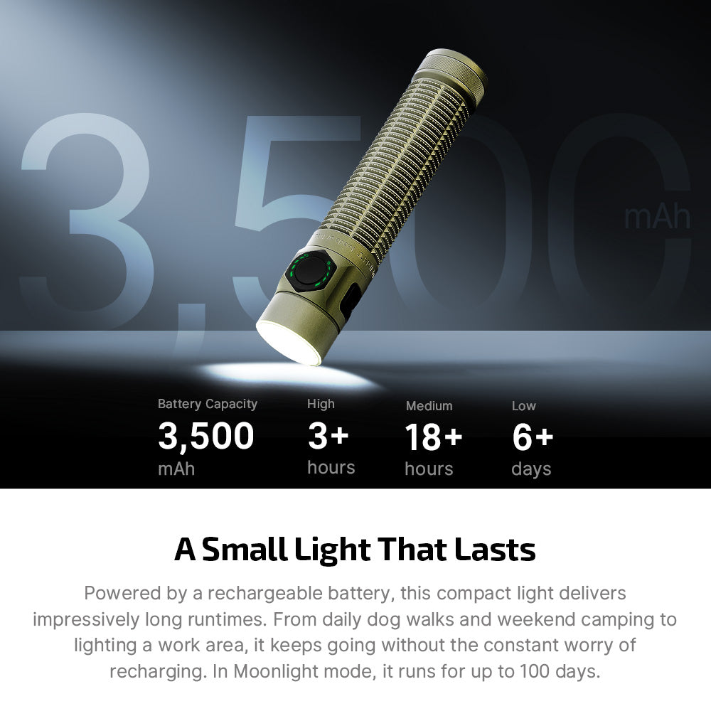 OLIGHT BATON4ULTRA - Baton Ultra: Dual Switch High Lumen Compact EDC Flashlight