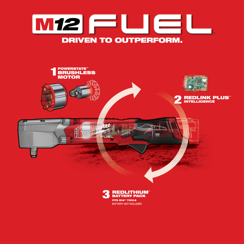 Milwaukee 2564-20 - Clé à chocs à angle droit M12 FUEL™ 3/8"