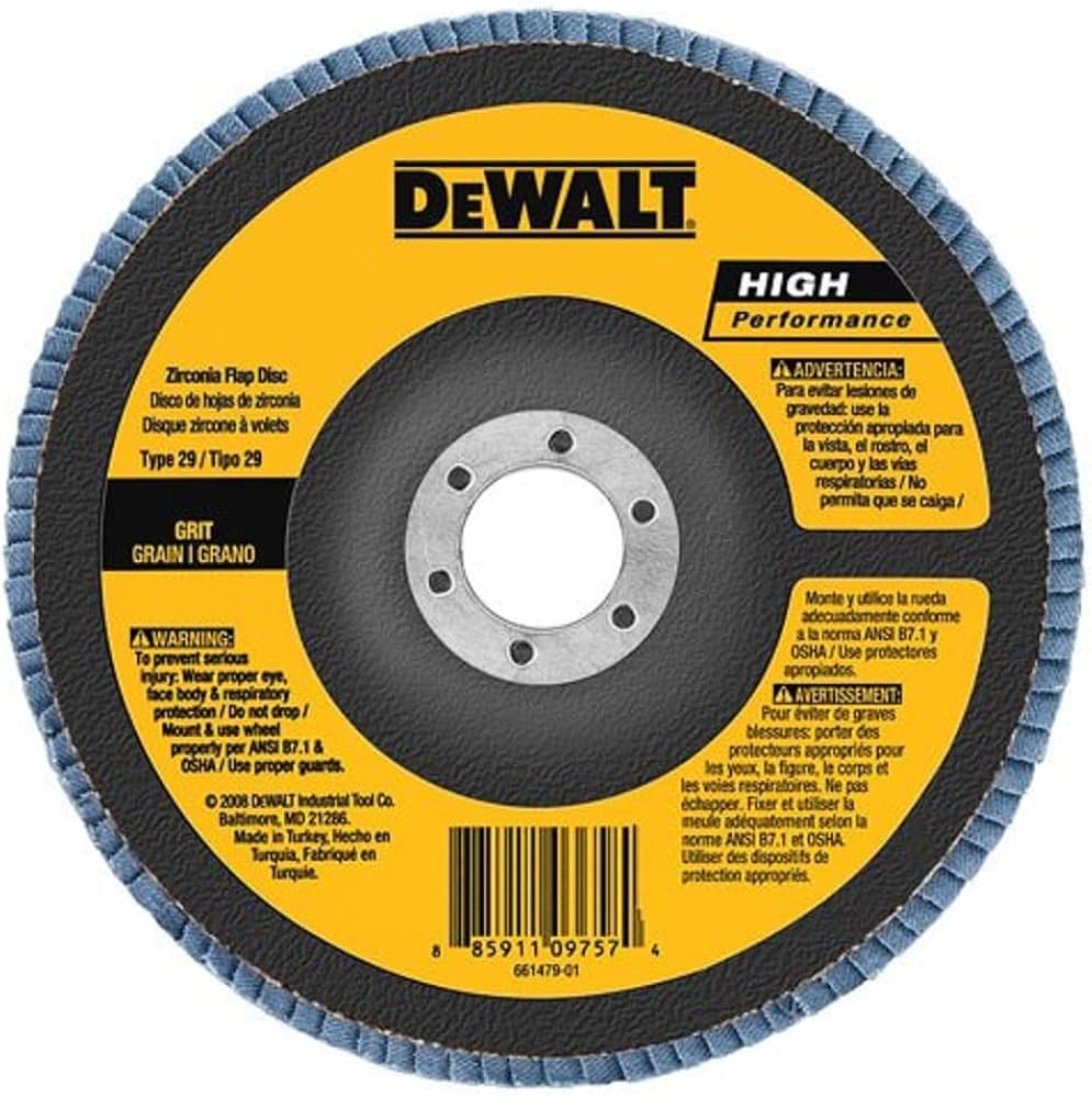 DEWALT DW8380 - DEWALT 6-Inch X 7/8-Inch 40G Type 29 Hp Flap Disc