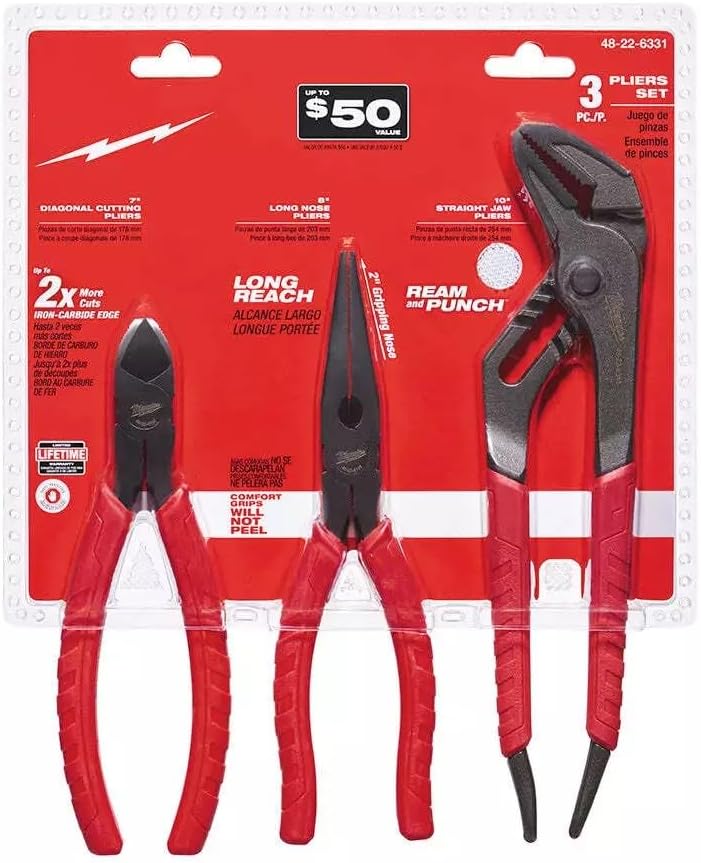 Milwaukee 48-22-6331 - 3-Piece Pliers Kit